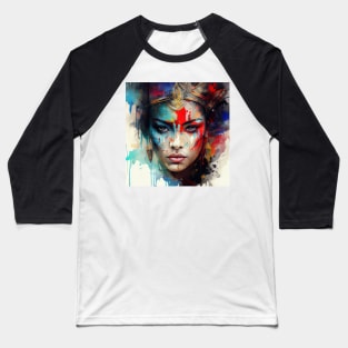 Powerful Asian Woman #1 Baseball T-Shirt